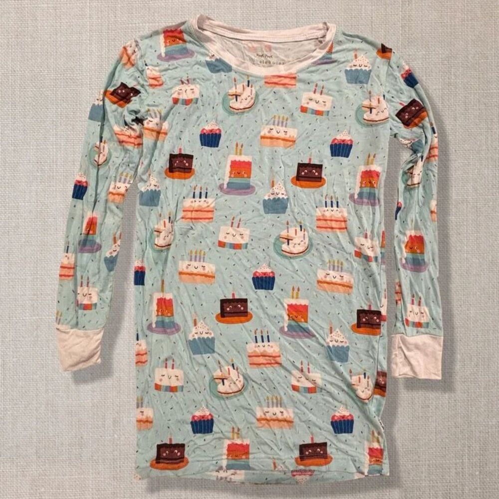 Little Sleepies Birthday Cake Cupcake Bamboo Pajama Top 12/14